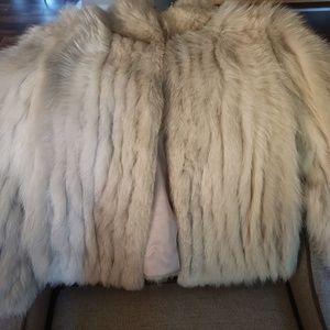 Silver fox vintage coat